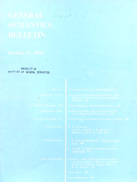 PDF Version: General Semantics Bulletin No. 35 (1968)