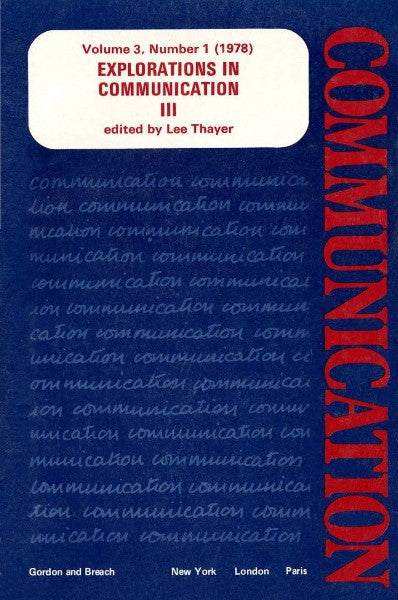 PDF Version: Communication 3:1 (June 1978)