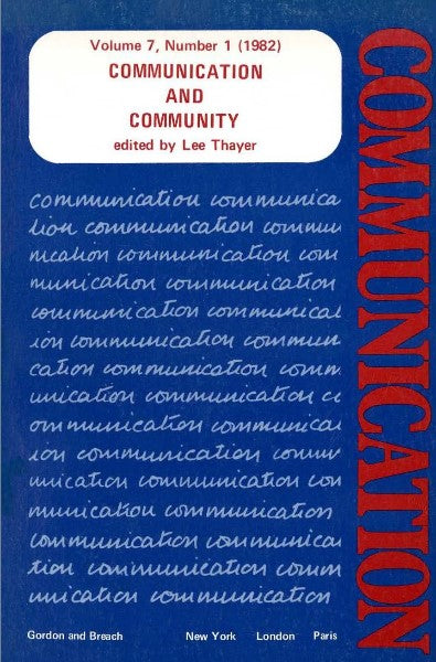 PDF Version: Communication 7:1 (May 1982)