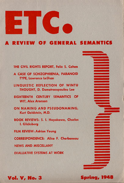 PDF Version: ETC: A Review of General Semantics 5:3 (Spring 1948)