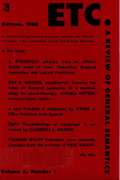 PDF Version: ETC: A Review of General Semantics 6:1 (Autumn 1948)
