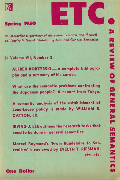 PDF Version: ETC: A Review of General Semantics 7:3 (Spring 1950)