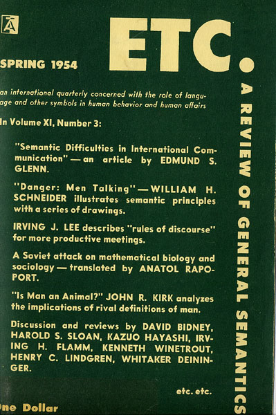 PDF Version: ETC: A Review of General Semantics 11:3 (Spring 1954)