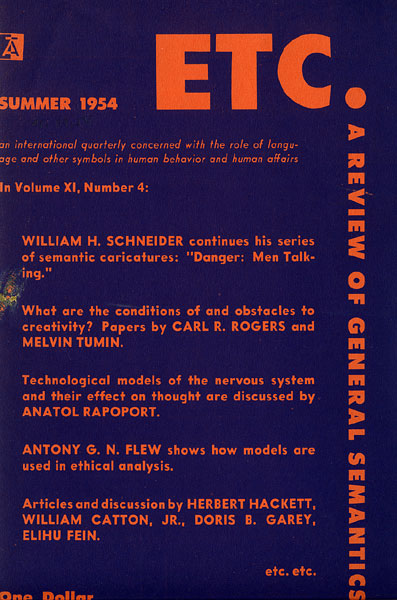 PDF Version: ETC: A Review of General Semantics 11:4 (Summer 1954)