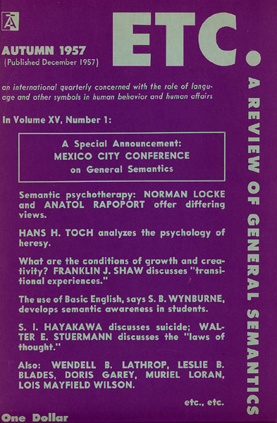 PDF Version: ETC: A Review of General Semantics 15:1 (Autumn 1957)