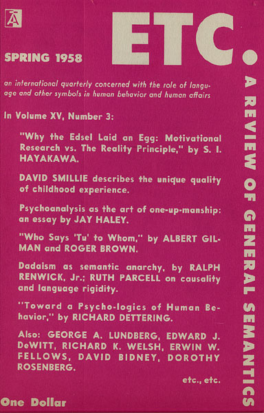 PDF Version: ETC: A Review of General Semantics 15:3 (Spring 1958)