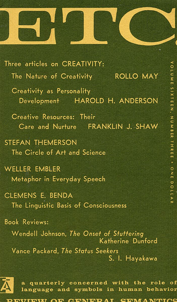 PDF Version: ETC: A Review of General Semantics 16:3 (Spring 1959)