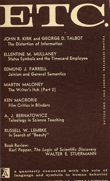 PDF Version: ETC: A Review of General Semantics 17:1 (Autumn 1959)