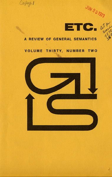 PDF Version: ETC: A Review of General Semantics 30:2 (June 1973)