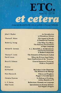 PDF Version: ETC: A Review of General Semantics 35:2 (June 1978)