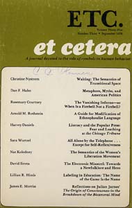 PDF Version: ETC: A Review of General Semantics 35:3 (September 1978)