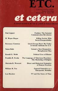 PDF Version: ETC: A Review of General Semantics 38:1 (Spring 1981)