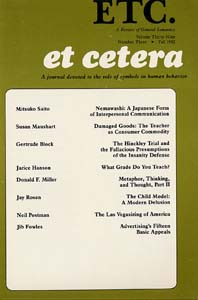 PDF Version: ETC: A Review of General Semantics 39:3 (Fall 1982)