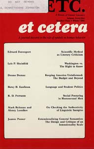 PDF Version: ETC: A Review of General Semantics 42:4 (Winter 1985)