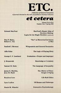 PDF Version: ETC: A Review of General Semantics 45:1 (Spring 1988)