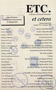 PDF Version: ETC: A Review of General Semantics 49:2 (Summer 1992)