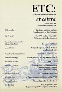 PDF Version: ETC: A Review of General Semantics 51:2 (Summer 1994)