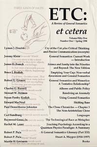 PDF Version: ETC: A Review of General Semantics 55:1 (Spring 1998)