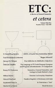 PDF Version: ETC: A Review of General Semantics 55:3 (Fall 1998)
