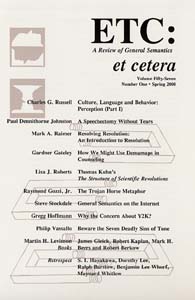 PDF Version: ETC: A Review of General Semantics 57:1 (Spring 2000)