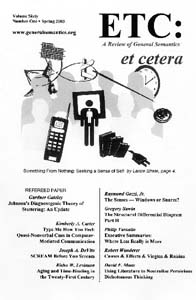 PDF Version: ETC: A Review of General Semantics 60:1 (Spring 2003)