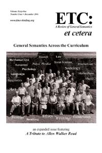 PDF Version: ETC: A Review of General Semantics 61:4 (December 2004)