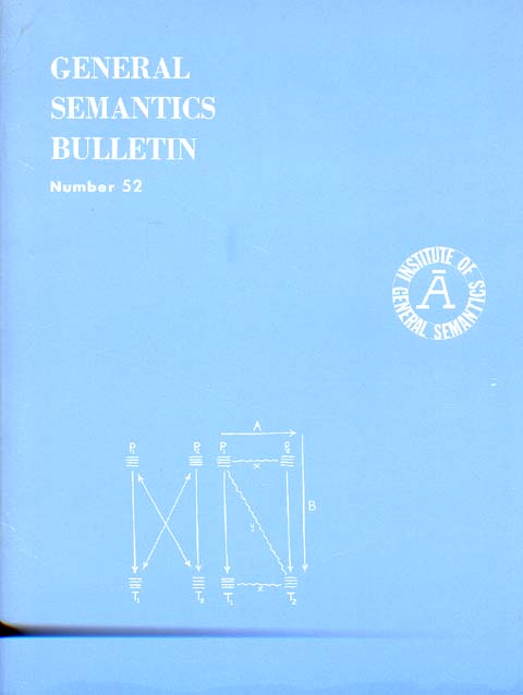 PDF Version: General Semantics Bulletin No. 52 (1985)